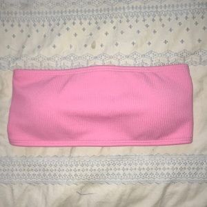 Baby Pink Strapless Bikini Set